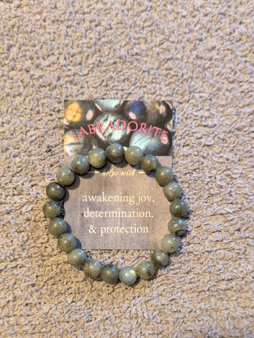Labradorite Beaded Stretch Bracelet